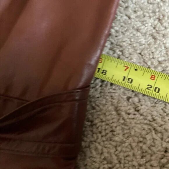 UNWORN Retro Vintage Leather Coat NWT Size M Fall Office Daily Wear Boho - Picture 11 of 13